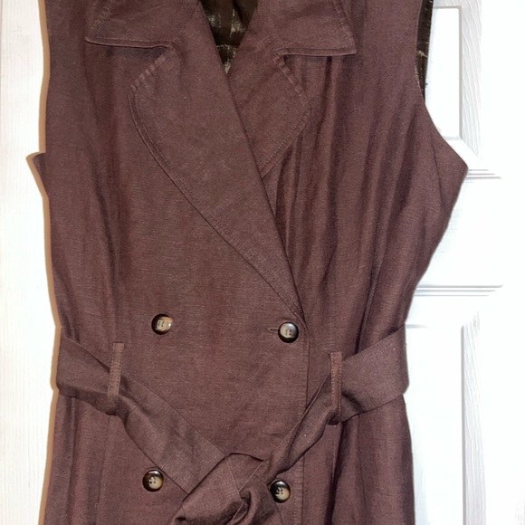 “Need to redo” Maggy London, Brown Double-Breasted Dress, Size 14 - Picture 4 of 4